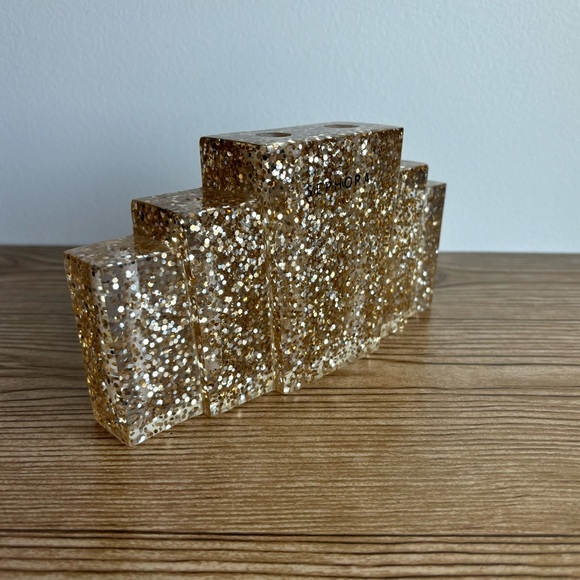 Sephora Gold Glitter Make Up Brush Holder Display - Picture 4 of 7